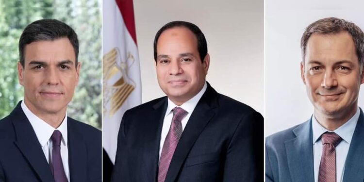 أبرز تصريحات الرئيس السيسي في لقائه رئيسي وزراء إسبانيا وبلجيكا