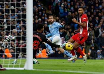 مانشستر سيتي ينهي الشوط الأول متقدما على شيفيلد يونايتد بهدف نظيف في البريميرليج