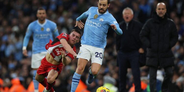 مانشستر سيتي ينهي الشوط الأول متقدما على شيفيلد يونايتد بهدف نظيف في البريميرليج