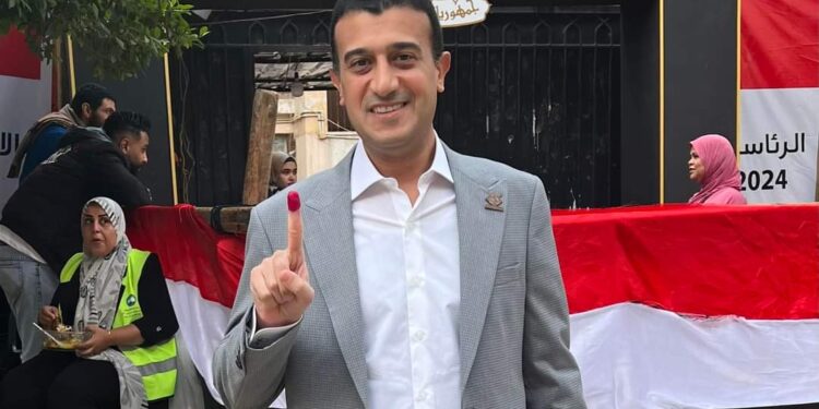 النائب طارق الخولي يدلي بصوته في الانتخابات الرئاسية