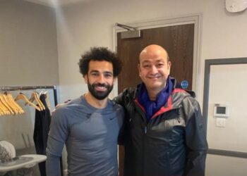 الإعلامي عمرو أديب والنجم محمد صلاح