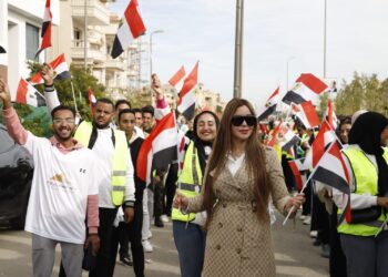 مسيرات حاشدة لأعضاء مصر أكتوبر للإدلاء بأصواتهم فى الانتخابات الرئاسية 