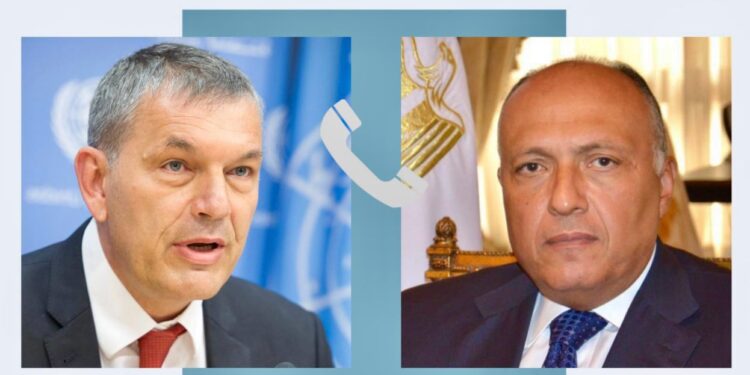 مفوض الأونروا يشيد بدور مصر الحيوي في دعم الشعب الفلسطيني بقطاع غزة