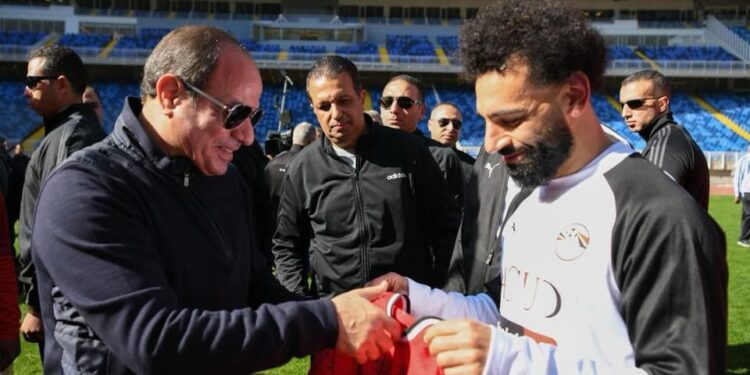 محمد صلاح والرئيس السيسي