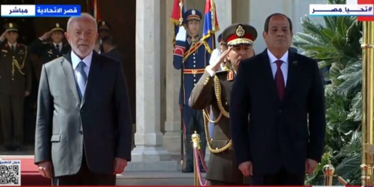 الرئيس السيسي يستقبل لولا دا سيلفا رئيس البرازيل في قصر الاتحادية بمراسم رسمية