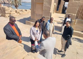 النائبة نشوى الشريف في معبد إدفو في أسوان