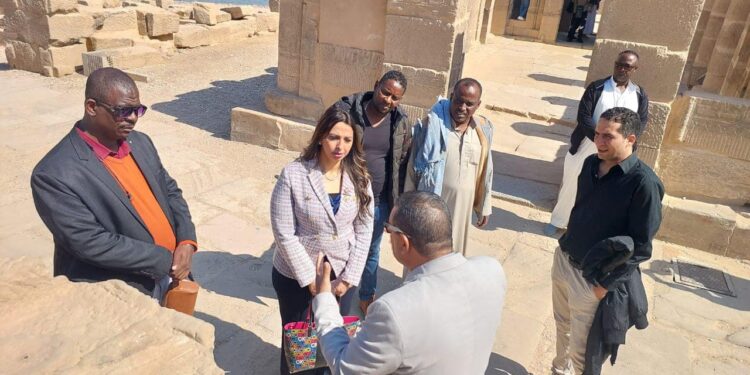 النائبة نشوى الشريف في معبد إدفو في أسوان