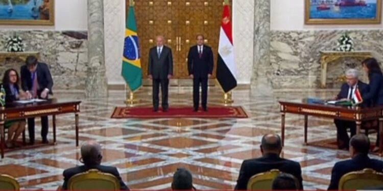 الرئيس السيسي والرئيس البرازيلي يشهدان توقيع عدد من اتفاقيات التعاون بين البلدين