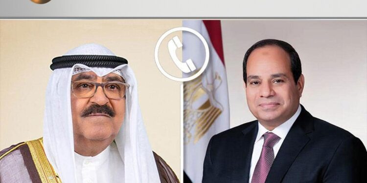 الرئيس السيسي يهنئ أمير الكويت بماسبة شهر رمضان المبارك