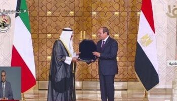 الرئيس السيسي يُقلد أمير الكويت الشيخ مشعل الأحمد الجابر الصباح قلادة النيل
