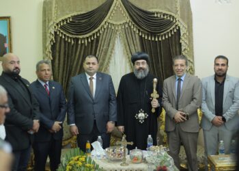 وفود حزب الجيل الديمقراطي تزور كنائس المنصورة لتقديم التهاني بعيد القيامة المجيد 