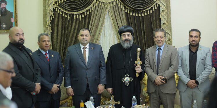 وفود حزب الجيل الديمقراطي تزور كنائس المنصورة لتقديم التهاني بعيد القيامة المجيد 