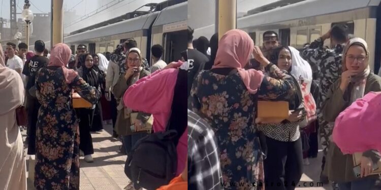 اللحظات والصور الأولى من اندلاع حريق هائل في محطة مترو مار جرجس