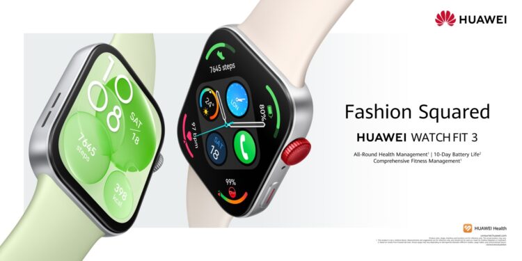 The Beauty of a Large Square Display in a Surprisingly Thin, Sleek Smartwatch. HUAWEI WATCH FIT 3 is Now Available in Egypt!!