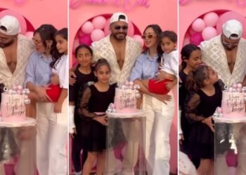 على أنغام كل سنة وإنت طيب.. تامر حسني وبسمة بوسيل يحتفلان بعيد ميلاد ابنتهما “أمايا”