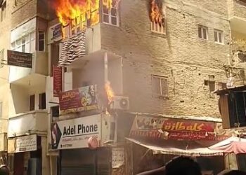 اندلاع حريق هائل في إحدى المنازل بـ شارع الصحافة