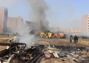 حريق بمعرض ملابس ببنها وتشكيل لجنة لكشف الأسباب