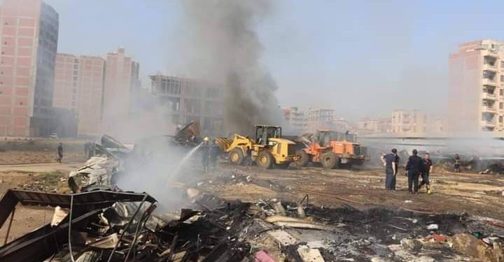 حريق بمعرض ملابس ببنها وتشكيل لجنة لكشف الأسباب