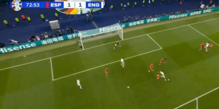 إنجلترا تتعادل مع إسبانيا في الدقيقة الـ 72 بنهائي يورو 2024 بأقدام كولر بالمر