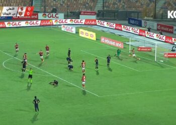 وسام أبو علي يحرز الهدف الأول لـ الأهلي في شباك سيراميكا كيلوباترا