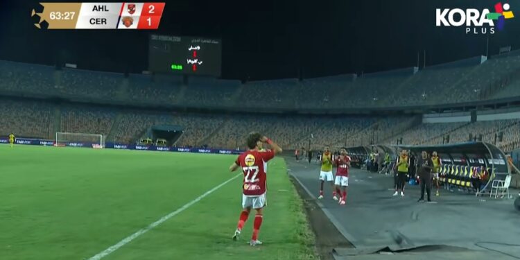 إمام عاشور يتقدم لـ الأهلي أمام سيراميكا كيلوباترا ويغير النتيجة 2-1 لصالح الأحمر