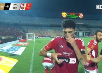 وسام أبو علي يحرز الهدف الثالث لـ الأهلي في مرمى سيراميكا كيلوباترا في الدقيقة الـ 95