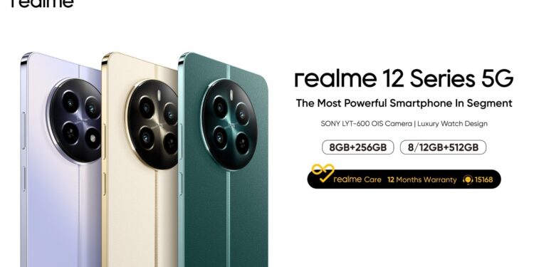 ريلمي تقدم سلسلة realme 12 5G التى تتميز بأداء استثنائي بفضل معالج متطورة
