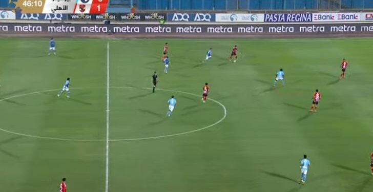 الأهلي ضد بيراميدز.. المارد الأحمر ينهي شوط الأول بهدف نظيف لـ وسام أبو علي