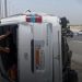 انقلاب سيارة ميكروباص في نفق حازم حسن بالجيزة