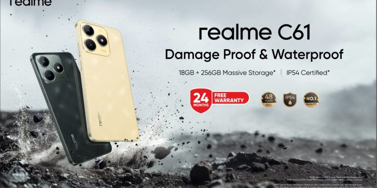 ريلمى تكشف عن هاتف realme C61 الأكثر متانة في فئته ليضع معيارًا جديدًا للتحمل والأداء
