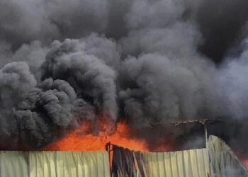 اندلاع حريق هائل داخل أحد مصانع القطن بطريق المحلة الكبرى – المنصورة