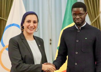 البطلة المصرية آية مدني تشارك وفد الأولمبية الدولية خلال زيارته للسنغال