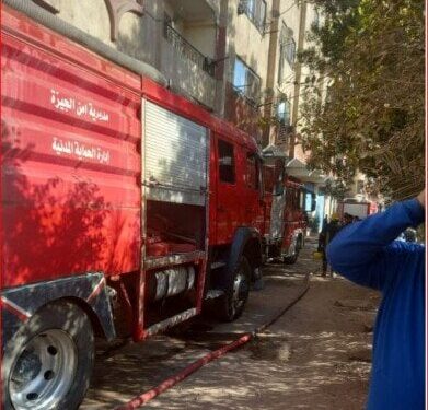 سقوط 3 مصابين باختناق جراء اندلاع حريق في شقة سكنية غرب الجيزة