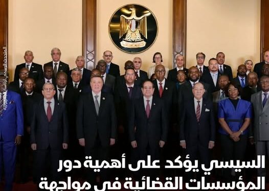 الرئيس السيسي يؤكد أهمية دور المؤسسات القضائية في ضان استقرار دول إفريقيا