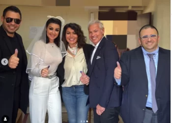 أروى جودة توثق لحظة زواجها من رجل أعمال “إيطالي فرنسي” بالشهر العقاري