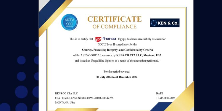“إي فاينانس” تجتاز تدقيق SOC2 Type2 لخدمات الدفع و التحصيل الالكترونى
