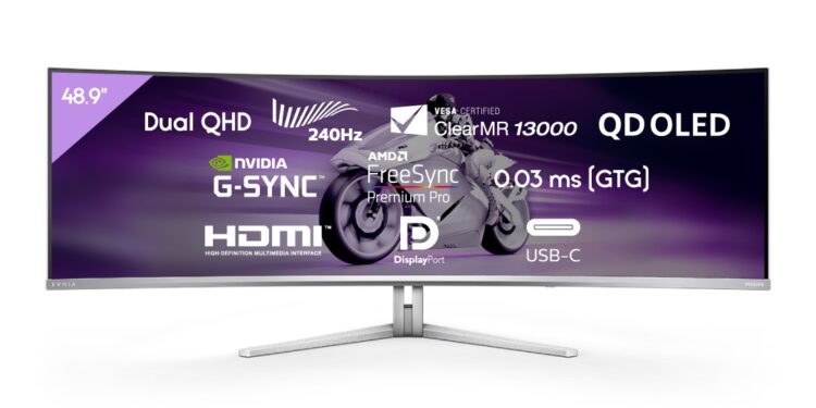 شاشات الألعاب الإلكترونية “فيليبس” Evnia QD OLED مزودة بمعدل تحديث 240 هرتز.. صوت DTS.. إضاءة Ambiglow.. واتصال USB-C.. متاحة الاَن بالشرق الأوسط