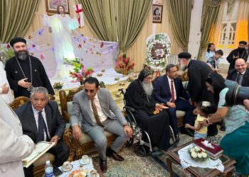 وفد “الجبهة الوطنية” بالفيوم يزور الأنبا إبرام للتهنئة بعيد القيامة المجيد