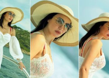 طلت بالأبيض.. دينا فؤاد تخطف الأنظار بجلسة تصوير جديدة