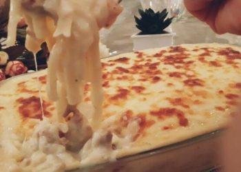 طريقة عمل المكرونة النجرسكو بالدجاج في المنزل بسهولة