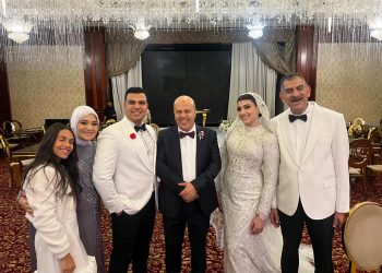 اللواء ماهر هاشم سكرتير عام محافظة أسوان يحتفل بزفاف نجله النقيب محمد