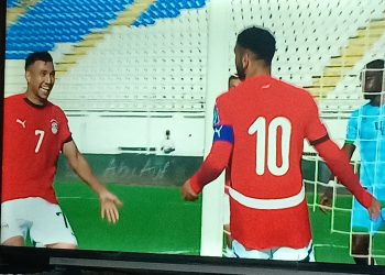 محمد صلاح يسجل ثاني أهداف منتخب مصر في شباك جيبوتي