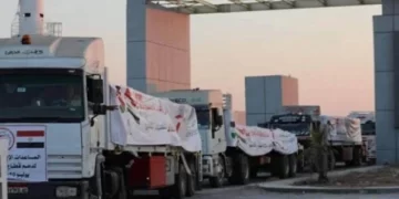 “زاد العزة” تخترق حصار غزة.. القافلة المصرية الـ 104 تبدأ عبورها وسط تعنت “الاحتلال”