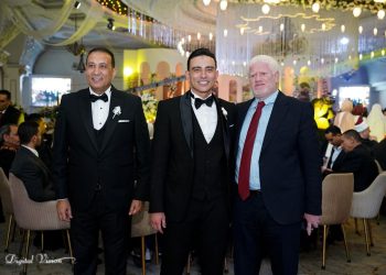 المهندس حاتم الجوهري رئيس مجموعة الجوهرى للإستثمار يهنئ اللواء وائل بخيت بزفاف نجله الدكتور محمد 