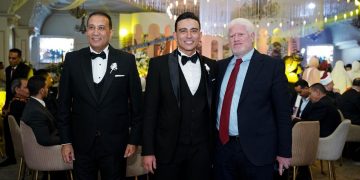 المهندس حاتم الجوهري رئيس مجموعة الجوهرى للإستثمار يهنئ اللواء وائل بخيت بزفاف نجله الدكتور محمد 