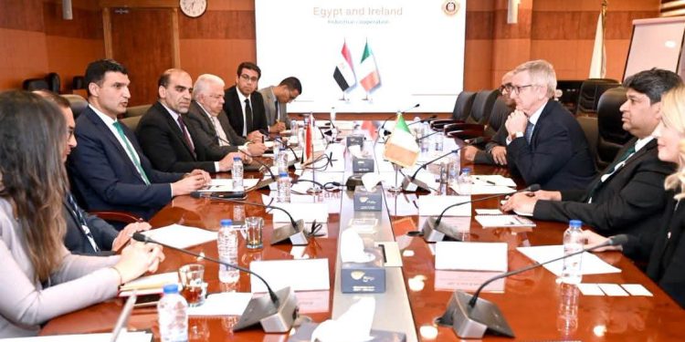 وزير الصناعة يبحث مع سفير أيرلندا لدى مصر وممثلي هيئة المشروعات الأيرلندية Enterprise Ireland فرص تعزيز التعاون الصناعي بين البلدين