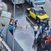 سقوط بلوكات أسمنتية بمنطقة أعمال ترام سيدي جابر في الإسكندرية بسبب الأمطار.. ونجاة عامل وسائق دليفري